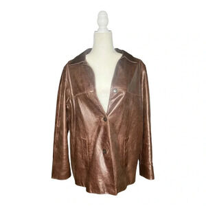 Vintage Brown Eddie Bauer Leather Coat